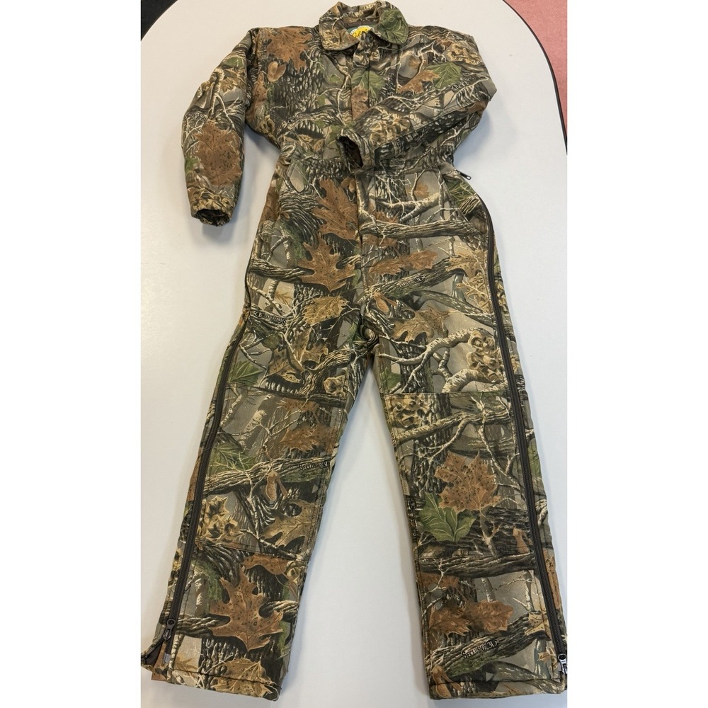 Cabelas Insulated Camo Coveralls Youth Hunting/Fishing Camping Playing Working M